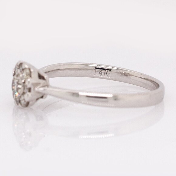 Natural Diamonds Ring in 14K Solid Gold | Engagement Ring | Fine Jewelry - Picture 9 of 9